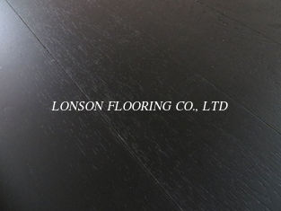 fully black color oak multi layers wood flooring, brushed surface