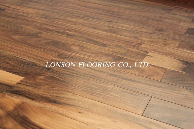 Smooth Small Leaf Acacia Asian Walnut Engineered Hardwood Flooring