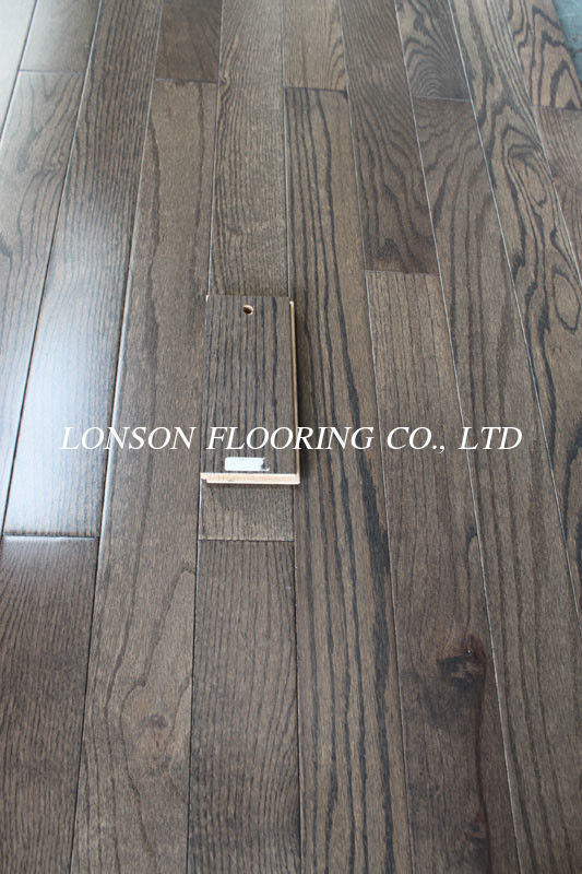 Real Solid Red Oak Hardwood Flooring City Gray Color Ab Grade