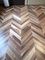 Chevron in  American Walnut Engineered Wood Flooring, C grade and natural lacquered