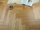 Quality Shaped Parquet, Curved Herringbone Oak Flooring, Natural Lacquer