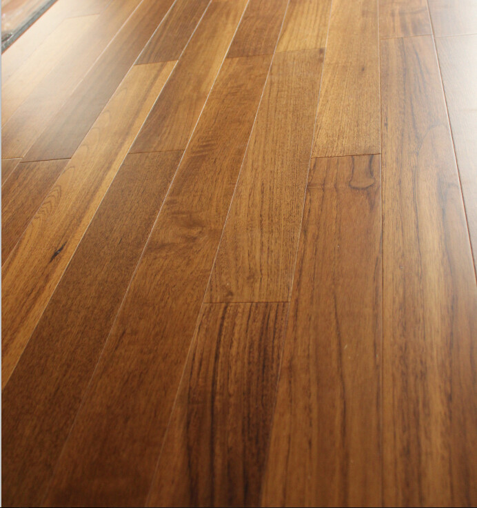 Jointed 2230mm Myanmar Teak Engineered Parquet Flooring, Natural Color