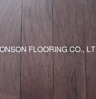 quality HDF Hickory engineered wood flooring with HDF core, many stains available factory
