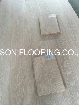 quality Russian Oak Engineered Wood Flooring with popular white wash finishing factory