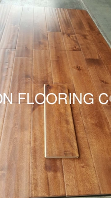 quality distressed birch solid hardwood flooring with handscraped & charter Mark texture factory