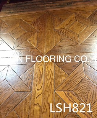 quality wood parquet floor-brushed oak factory