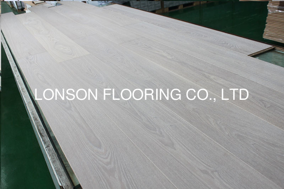 Quality premium White Ash engineered wood flooring with smooth and white oiled finishing factory