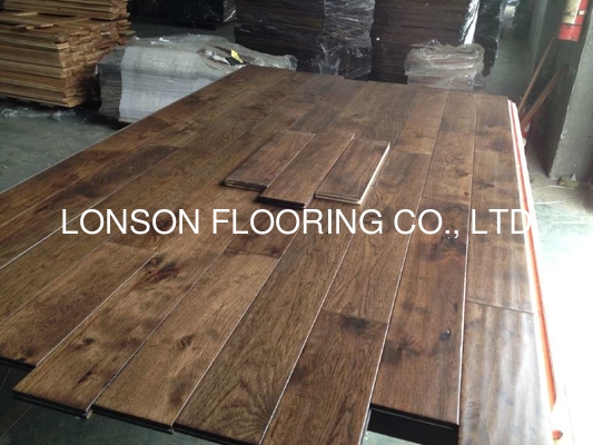 Quality Hickory Solid Hardwood Flooring,handscraped & distressed surface, character grade, different colors available factory