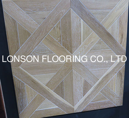 Quality 600*600mm White Oak Parquet Tiles Engineered Wood Floor Tiles Customizable factory