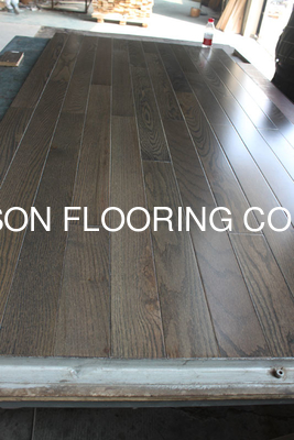 Quality Real Solid Red Oak Hardwood Flooring, City Gray Color, AB Grade factory