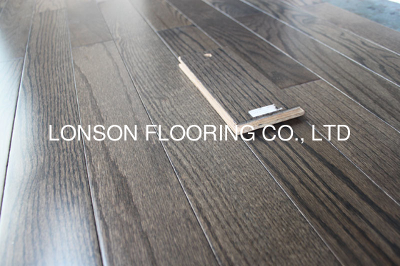 Quality Real Solid Red Oak Hardwood Flooring, City Gray Color, AB Grade factory