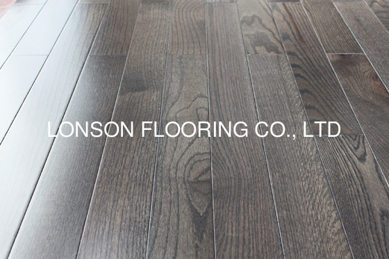 Quality Real Solid Red Oak Hardwood Flooring, City Gray Color, AB Grade factory
