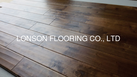Quality rustic Solid Birch Hardwood Flooring., stained and matt finishing, handscraped and chatter surface factory