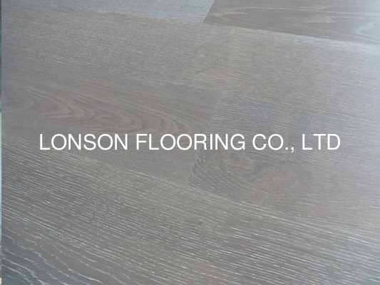 Quality smoked and gray stained European Oak Engineered Wood Flooring with square edge factory