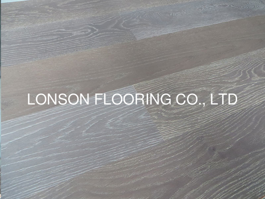 Quality smoked and gray stained European Oak Engineered Wood Flooring with square edge factory