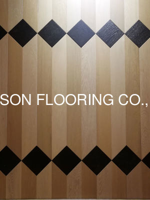 Quality Black White Stained Oak Parquet Floor Tiles Artistic Parquets 3D Showing factory