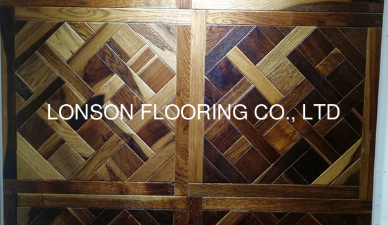 Quality Versailles in White Oak engineered parquet tiles with different stains and finishing factory