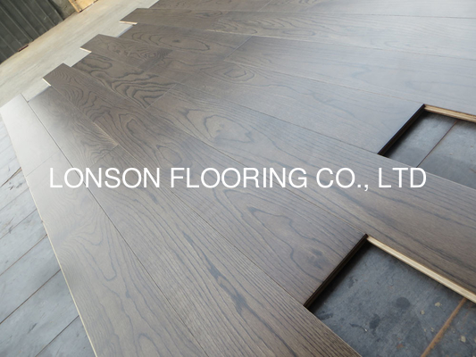 Quality brown stained white oak multi layers engineered hardwood flooring, premium AB grade, E31 factory