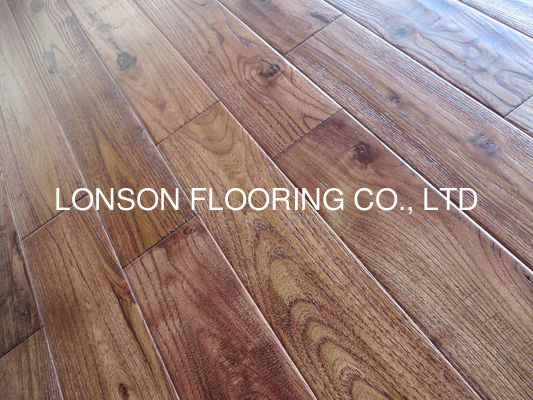 Quality Different Stained Asian Teak Solid Wood Flooring With Distressed Finishing factory