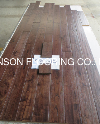 quality Handscraped, Brushed And Distressed Asian Teak Solid Hardwood Floors factory