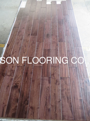quality Handscraped, Brushed And Distressed Asian Teak Solid Hardwood Floors factory