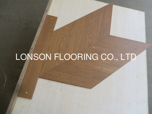 quality premium White Oak Chevron Engineered parquet flooring factory