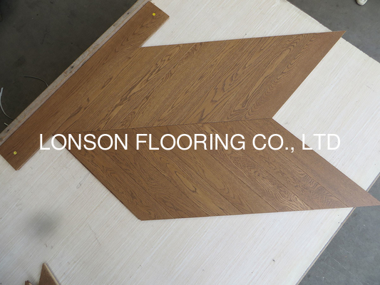 quality premium White Oak Chevron Engineered parquet flooring factory