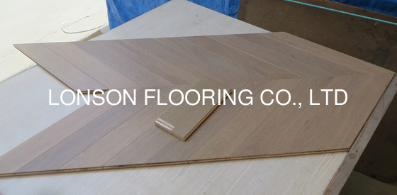 Quality smoked Oak Chevron Engineered hardwood Flooring factory