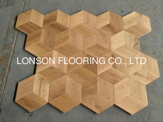 Quality Oak Hexagonal Parquet Flooring Hexagon Oak Engineered Wood Flooring Elegant Designs factory