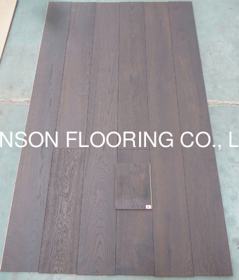 Quality wide plank smoked & brushed European Oak engineered wood flooring, color Q factory