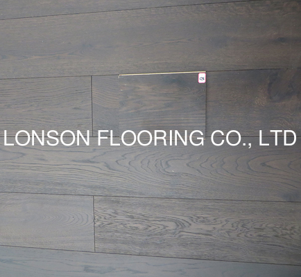 Quality wide plank smoked & brushed European Oak engineered wood flooring, color Q factory