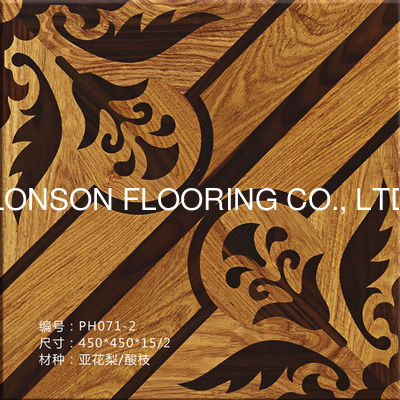Quality Beautiful Flower Pattern Wood Flooring Tiles Different Designs factory