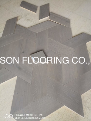 quality Modern Hexagon Wood Parquet Flooring with different sizes/stains factory
