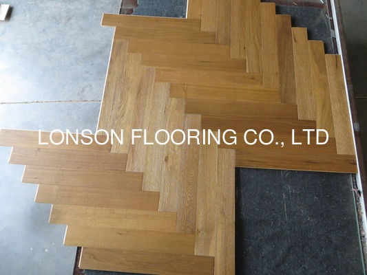 Quality Residential Smoked Oak Engineered Herringbone Parquet Flooring Color 21 factory
