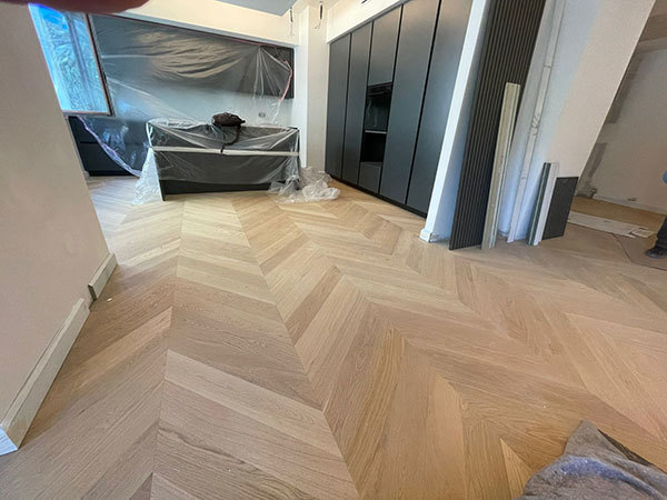 Euro Oak Chevron Engineered Wood Flooring From Italy