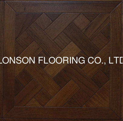 Quality Burma Teak Versailles Parquet Flooring Engineered Nobal For Villa And Hotel factory