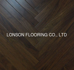 Quality Smooth American Walnut Herringbone Parquet Flooring For Residential factory