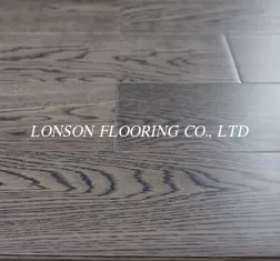 Russian White Oak Engineered Wood Flooring, dark gray color with smooth surface