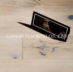 Classic Oak wide plank engineered wood flooring with white oiled