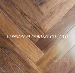 American Walnut Fishbone wooden floors, American walnut herringbone flooring