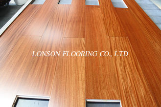 Afrormosia Engineered hardwood flooring, stained color and semi-gloss finishing