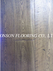 Brushed European Oak Engineered Wood Flooring with brown stained