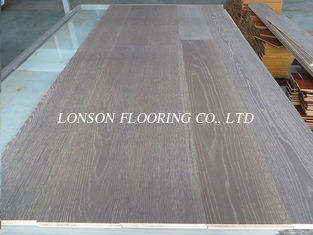smoked and gray stained European Oak Engineered Wood Flooring with square edge