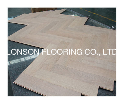 Quality A/B Grade Herringbone Oak Engineered Wood Flooring 600x125MM Multi Layers factory