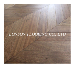 2 Layers American Walnut Chevron Parquet Flooring, Nature Grade To Italy