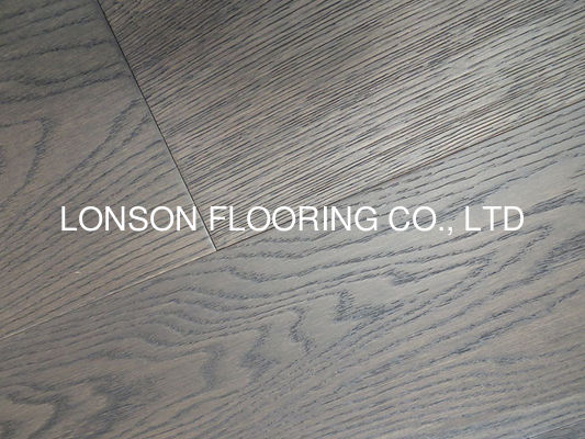 Quality Grey Stained Russian Oak Flooring Matt 18mm Engineered Oak Flooring factory