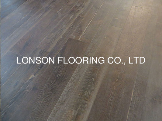 Quality Rustic European French Oak Engineered Hardwood Flooring With Cracks & Knots factory