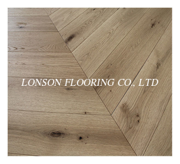 Character ABCD grade 60 degree Euro Oak Chevron Engineered wood Flooring Natural Brushed UV lac