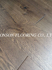 brown stained  white oak engineered wood flooring with character grade