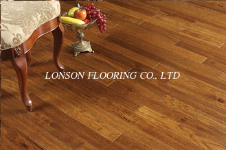 solid American hickory hardwood flooring with distressed finishings